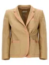 Dries Van Noten Bessie Blazer And Suits Beige In Beige