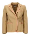 Dries Van Noten Bessie Blazer And Suits Beige In Nude