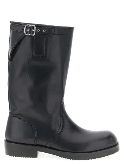 Dries Van Noten Biker Boots In Black