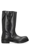 Dries Van Noten Biker Boots In Leather In Black