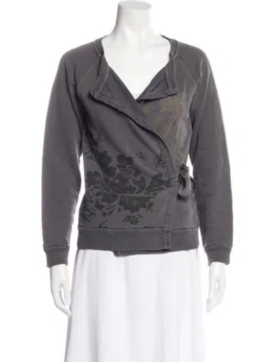 Pre-owned Dries Van Noten Biker Jacket In Gray