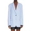 Dries Van Noten Casual Loose-fit Lightly Padded Blazer In Light Blue