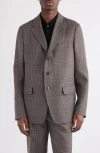 Dries Van Noten Bilbo Glen Plaid Wool Sport Coat In Gray