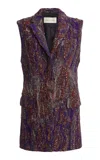 Dries Van Noten Bimbi Sleeve Jacquard Vest In Multi