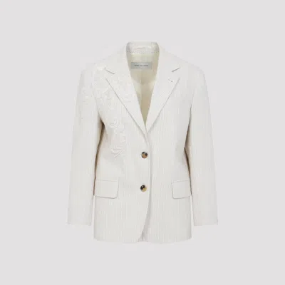 Dries Van Noten Birdand Mini Jacket In White