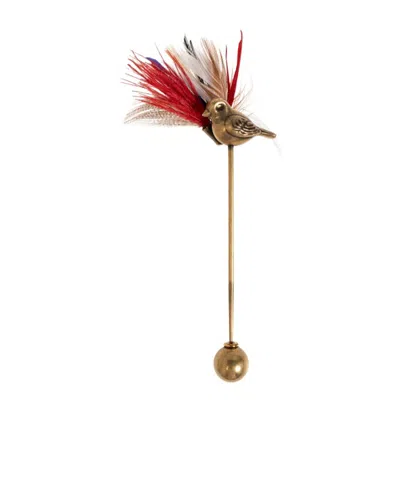 Dries Van Noten Bird-shaped Brooch In Multi