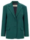 Dries Van Noten 'birdy' Blazer Back Vent In Green
