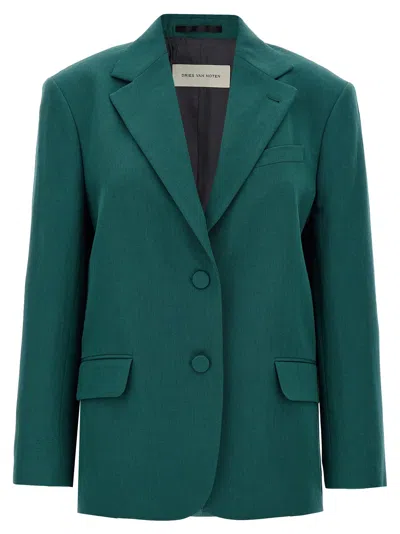 Dries Van Noten Birdy Blazer In Green