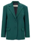 Dries Van Noten 'birdy' Blazer Back Vent In Green