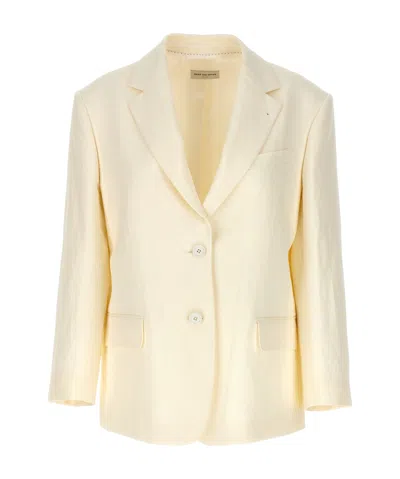 Dries Van Noten Birdy Single-breasted Blazer In Brown