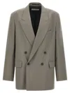 Dries Van Noten 'bishop' Blazer Featuring Notch Lapel In Gray