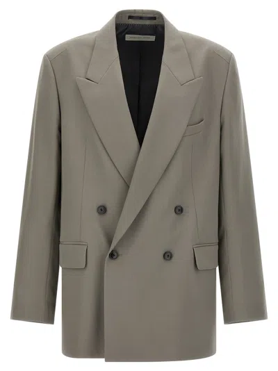 Dries Van Noten 'bishop' Blazer Featuring Notch Lapel In Gray