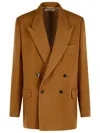 Dries Van Noten Bishop Brown Wool Jacket In Brown