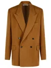 Dries Van Noten Bishop Brown Wool Jacket In Multi