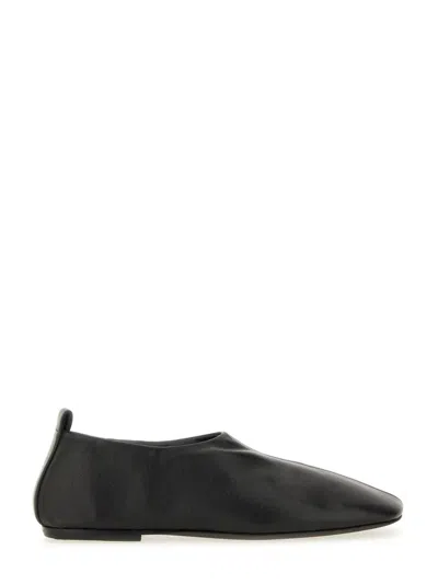 Dries Van Noten Leather Ballerina In Black