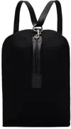 Dries Van Noten Black Adjustable Canvas Backpack In Black
