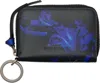 Dries Van Noten Black & Blue Leather Card Holder In Black