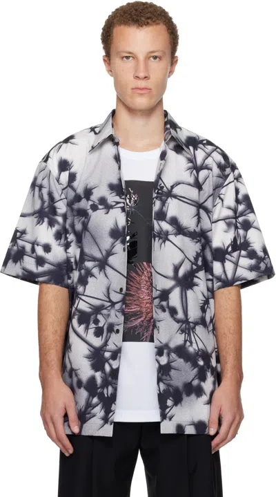 Dries Van Noten Cassidye Floral Cotton Poplin Button-up Shirt In Black