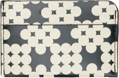 Dries Van Noten Black & Off-white Calfskin Card Holder
