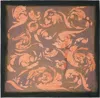 Dries Van Noten Black & Pink Printed Silk Scarf In 354 Salmon