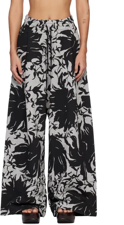 Dries Van Noten Black & White Loose Sweatpants