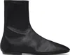 Dries Van Noten Leather Sock Booties In Black
