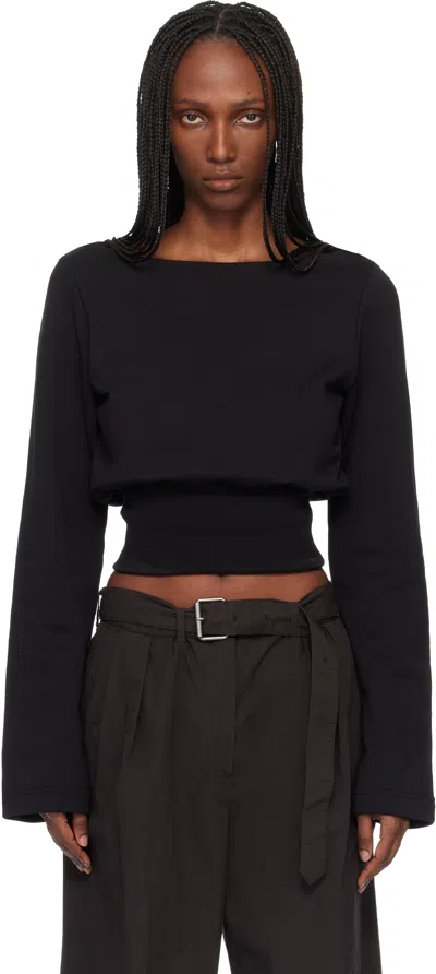 Dries Van Noten Black Boat Neck T-shirt