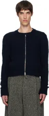 Dries Van Noten Black Cable-knit Cardigan In Multi