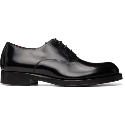 Dries Van Noten Black Calfskin Oxfords