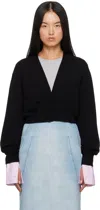 Dries Van Noten Black Cashmere Cardigan In 900 Black