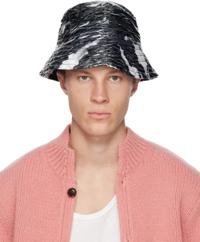 Dries Van Noten Black Coated Bucket Hat