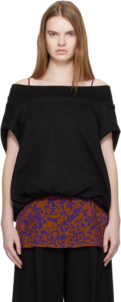 Dries Van Noten Black Cocoon Sweatshirt