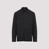 Dries Van Noten Cornish Black Tech Fabric Shirt With Pointed Collar In Black