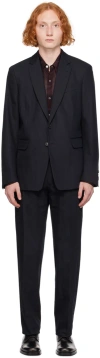 Dries Van Noten Black Cotton & Linen Suit In 900 Black