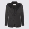 Dries Van Noten Black Cotton Blend Blazer In Black