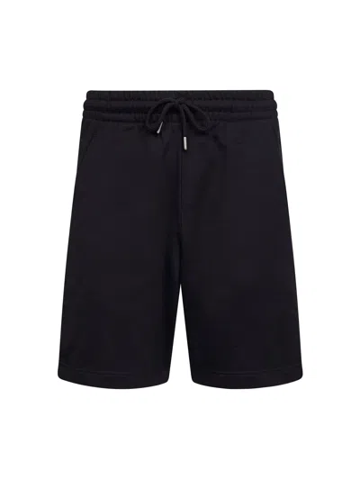 Dries Van Noten Black Cotton Fleece Bermuda Shorts