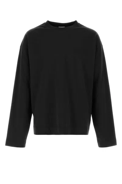 Dries Van Noten Hegland Crew Neck Long Sleeve Tshirt In Black