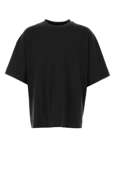 Dries Van Noten Black Cotton Heno Oversize T-shirt In Multi