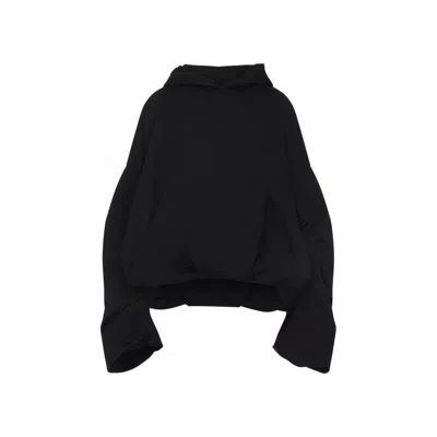 DRIES VAN NOTEN BLACK COTTON HOODIE