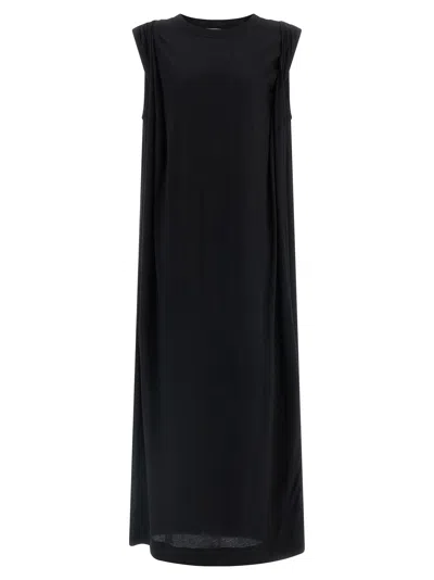 Dries Van Noten Black Cotton Long Women's Dress