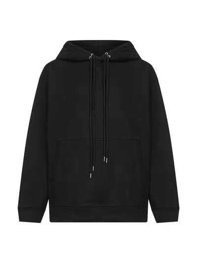 DRIES VAN NOTEN BLACK COTTON LOOSE-FIT HOODIE