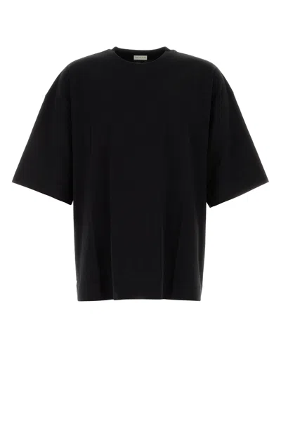 Dries Van Noten Black Cotton Oversize Hen T-shirt