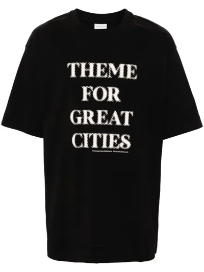 DRIES VAN NOTEN BLACK COTTON T-SHIRT