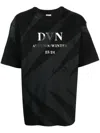Dries Van Noten Logo Graphic Print Crew Neck T-shirt In Black