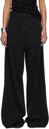 Dries Van Noten Black Cotton Twill Trousers