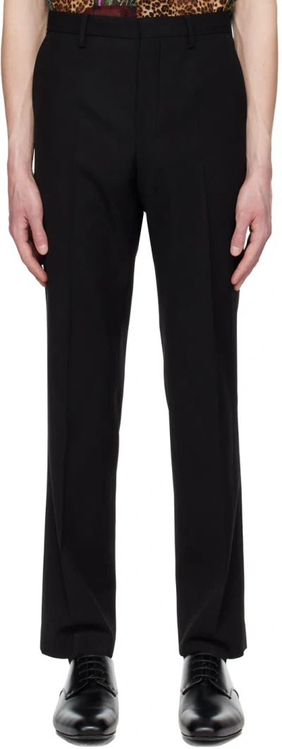 Dries Van Noten Black Creased Trousers In Black 900
