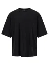 Dries Van Noten Oversized Black Cotton T-shirt In Black