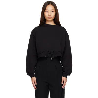 Dries Van Noten Black Cropped Sweatshirt