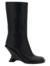 Dries Van Noten Curved Wedge Heel Boots Boots And Ankle Boots Black In Black