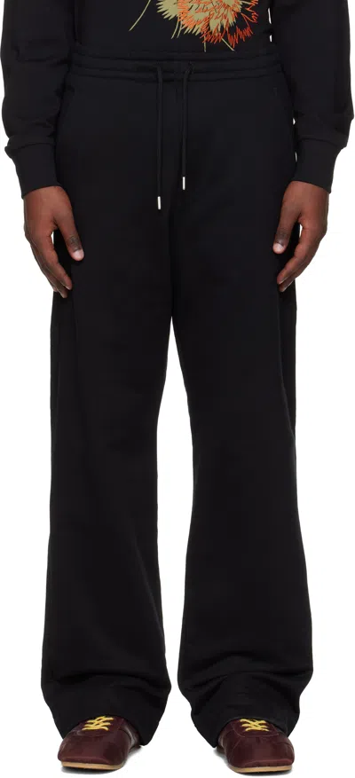 Dries Van Noten Black Drawstring Sweatpants